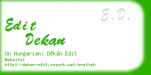 edit dekan business card
